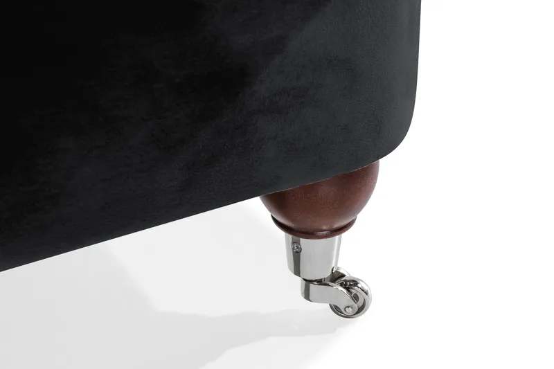 Howard Riviera 2-sits Sammetssoffa - Svart - Möbler - Vardagsrum - Soffor - 2-sits soffor