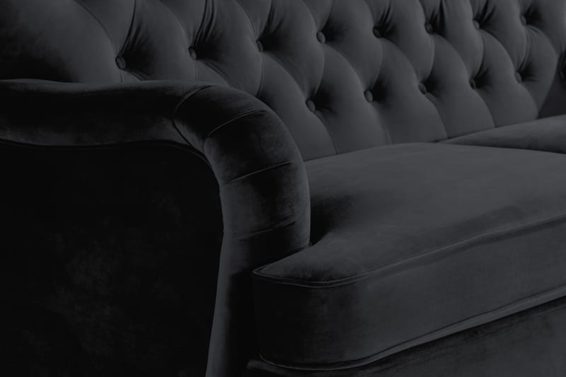 Howard Riviera 2-sits Sammetssoffa - Svart - Möbler - Vardagsrum - Soffor - 2-sits soffor