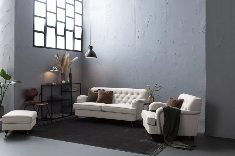 Howard Riviera 2-sits Tygsoffa - Ljusgrå - Möbler - Vardagsrum - Soffor - 2-sits soffor