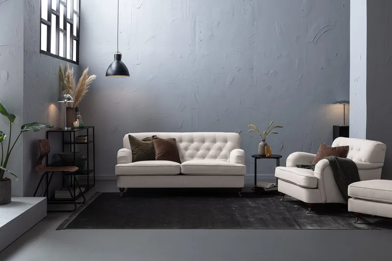 Howard Riviera 2-sits Tygsoffa - Ljusgrå - Möbler - Vardagsrum - Soffor - 2-sits soffor