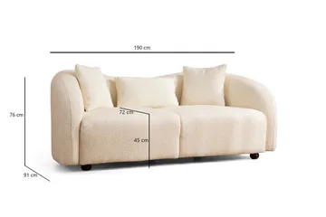 Hungirr Soffa 2-sits - Beige|Bouclé - Möbler - Vardagsrum - Soffor - 2-sits soffor