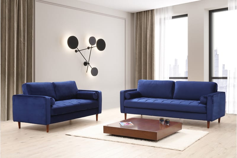 HUOWOOD Soffa 2-sits Marinblå - Möbler - Vardagsrum - Soffor - 2-sits soffor