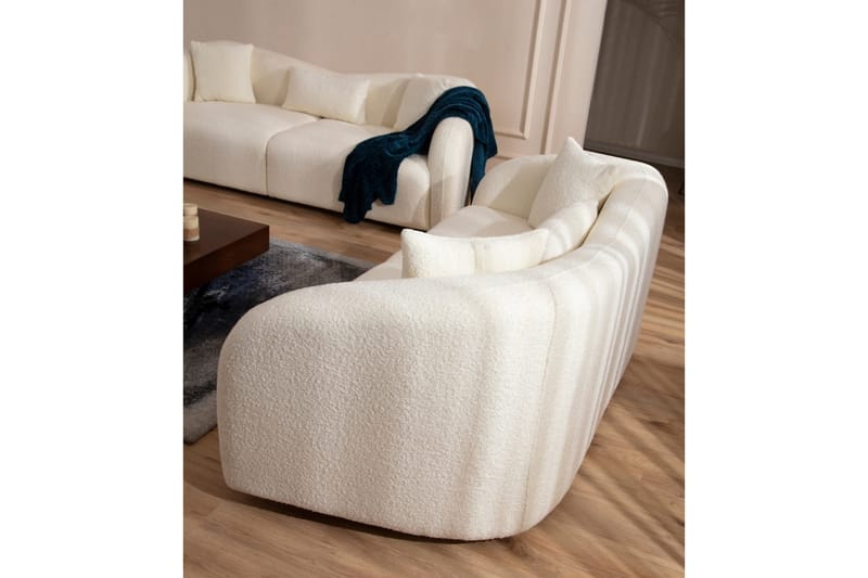 ILLEMONT Soffa 2-sits Beige Bouclé - 2-sits soffor