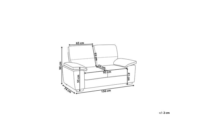 JAKUSZ Soffa 2-Sits Konstläder Brun - 2-sits soffor