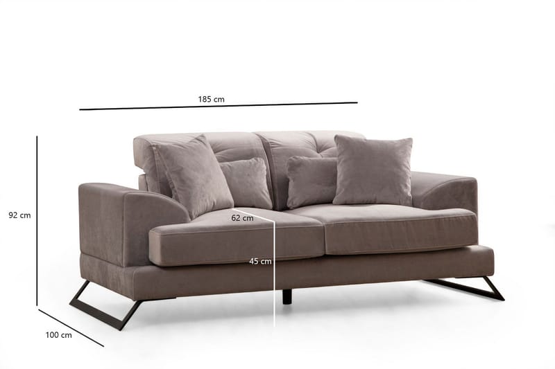 Jaraad Soffa 2-sits - Grå - Möbler - Vardagsrum - Soffor - 2-sits soffor