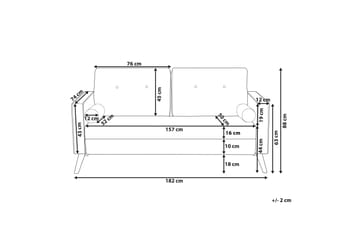 Kalmar Soffa 2 Sits - Grå - Möbler - Vardagsrum - Soffor - 2-sits soffor