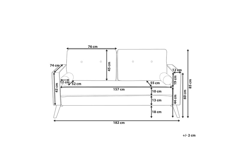 KALMAR Soffa 2 sits - 2-sits soffor