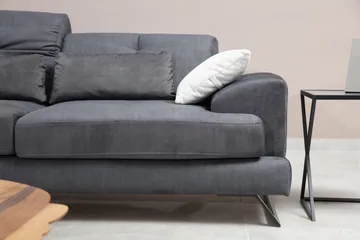 Killem 2-sits Soffa med Låga Armstöd och Vinklade Ben i Tyg - Antracit - Möbler - Vardagsrum - Soffor - 2-sits soffor