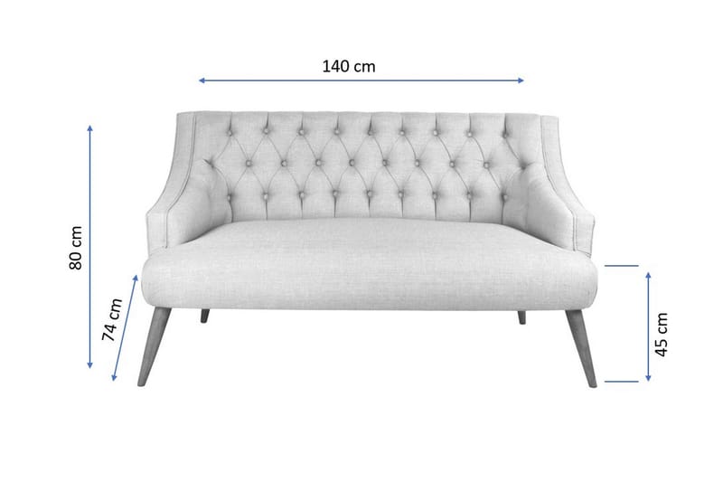 Lamonti 2-sits Soffa - Gul/Natur - Möbler - Vardagsrum - Soffor - 2-sits soffor