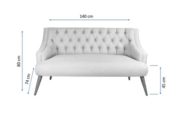 Lamonti 2-sits Soffa - Lila/Natur - Möbler - Vardagsrum - Soffor - 2-sits soffor
