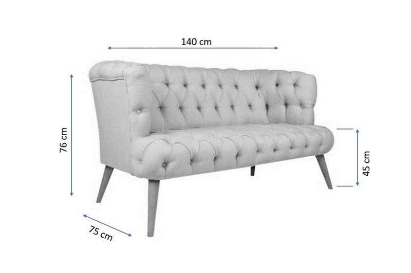 LENWIL 2-sits Soffa Grön/Natur - 2-sits soffor