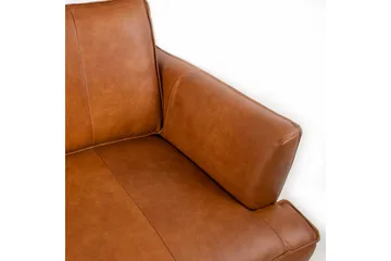 Leo 2-sits Soffa med Smala Armstöd i Skinn - Cognac - Möbler - Vardagsrum - Soffor - 2-sits soffor