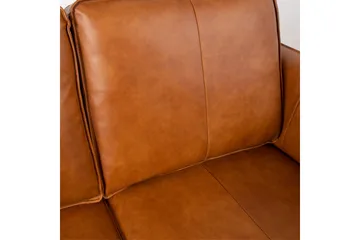 Leo 2-sits Soffa med Smala Armstöd i Skinn - Cognac - Möbler - Vardagsrum - Soffor - 2-sits soffor