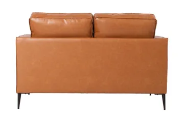 Leo 2-sits Soffa med Smala Armstöd i Skinn - Cognac - Möbler - Vardagsrum - Soffor - 2-sits soffor