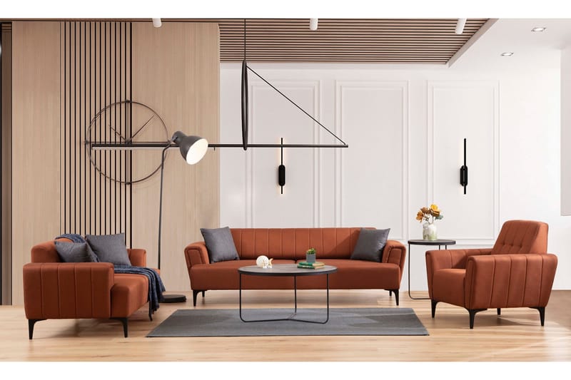 Lilesville 3-sits Soffa - Röd - Möbler - Vardagsrum - Soffor - 2-sits soffor