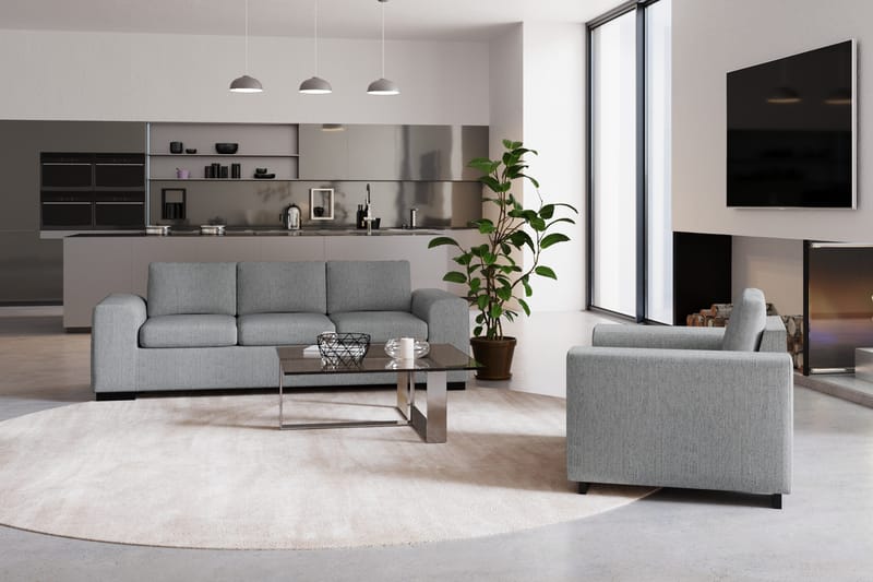Link 2-sits Tygsoffa - Ljusgrå - Möbler - Vardagsrum - Soffor - 2-sits soffor