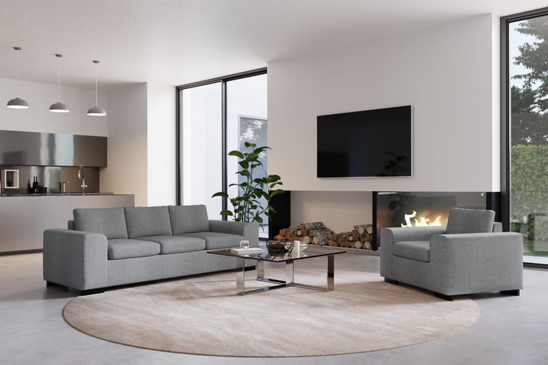 Link 2-sits Tygsoffa - Ljusgrå - Möbler - Vardagsrum - Soffor - 2-sits soffor