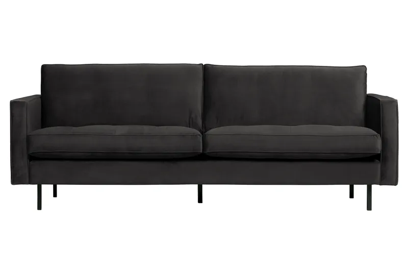 Lissbon 2-sits Soffa 230 cm i Sammet, Antracit