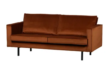 Lissbon 2,5-sits Sammetssoffa - Rost - Möbler - Vardagsrum - Soffor - 2-sits soffor