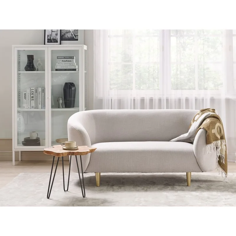 2-sits soffa Loen - Beige, guld - Möbler - Vardagsrum - Soffor - 2-sits soffor