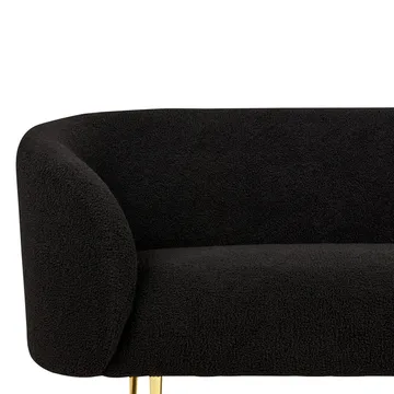 2-sits soffa Loen - Svart, guld - Möbler - Vardagsrum - Soffor - 2-sits soffor