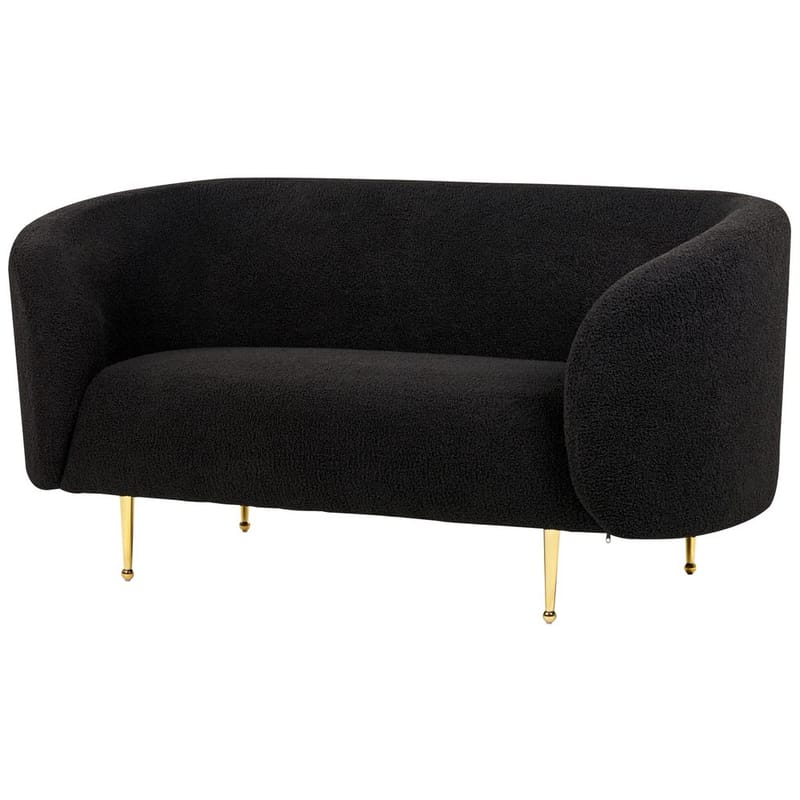 2-sits soffa Loen - Svart, guld - Möbler - Vardagsrum - Soffor - 2-sits soffor