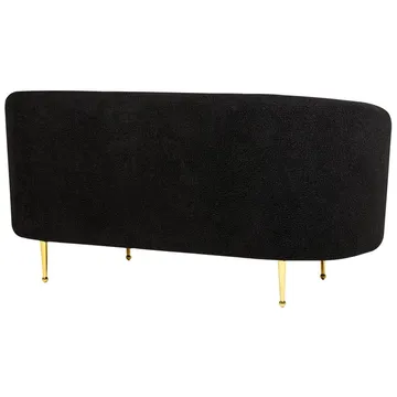 2-sits soffa Loen - Svart, guld - Möbler - Vardagsrum - Soffor - 2-sits soffor