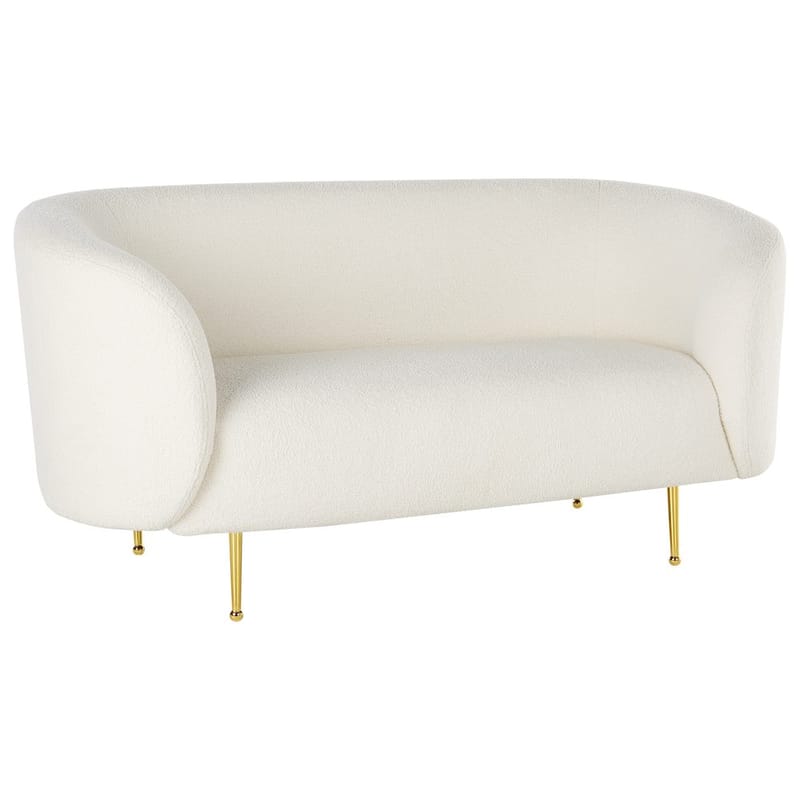 2-sits soffa Loen - Vitt, guld - Möbler - Vardagsrum - Soffor - 2-sits soffor
