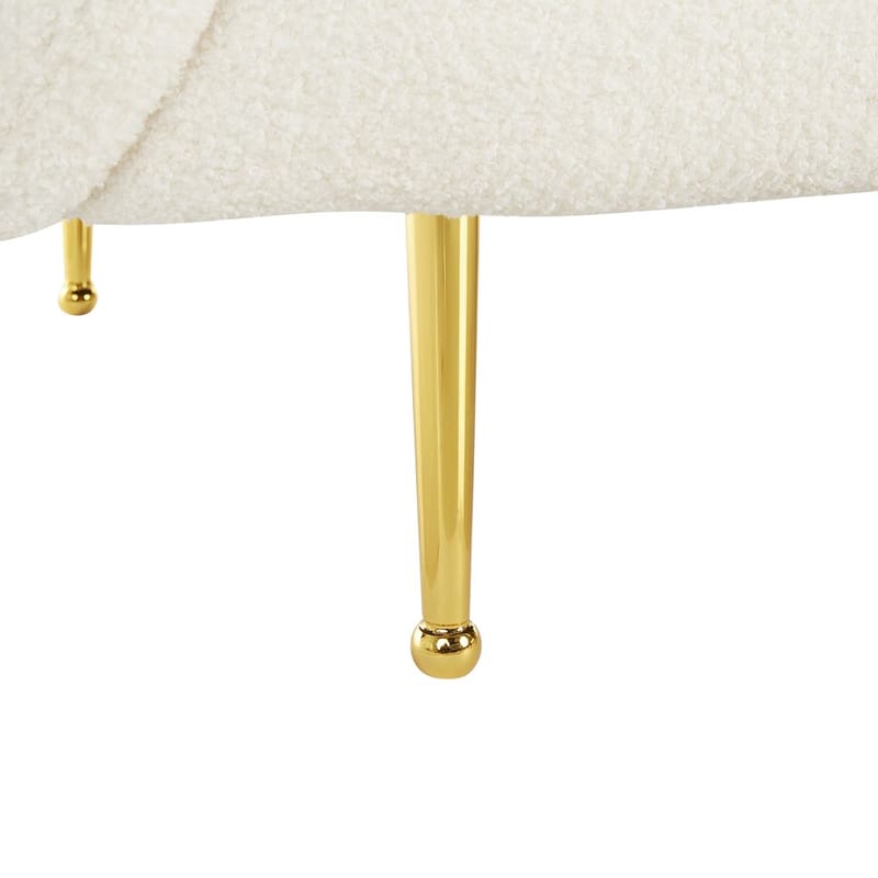 2-sits soffa Loen - Vitt, guld - Möbler - Vardagsrum - Soffor - 2-sits soffor