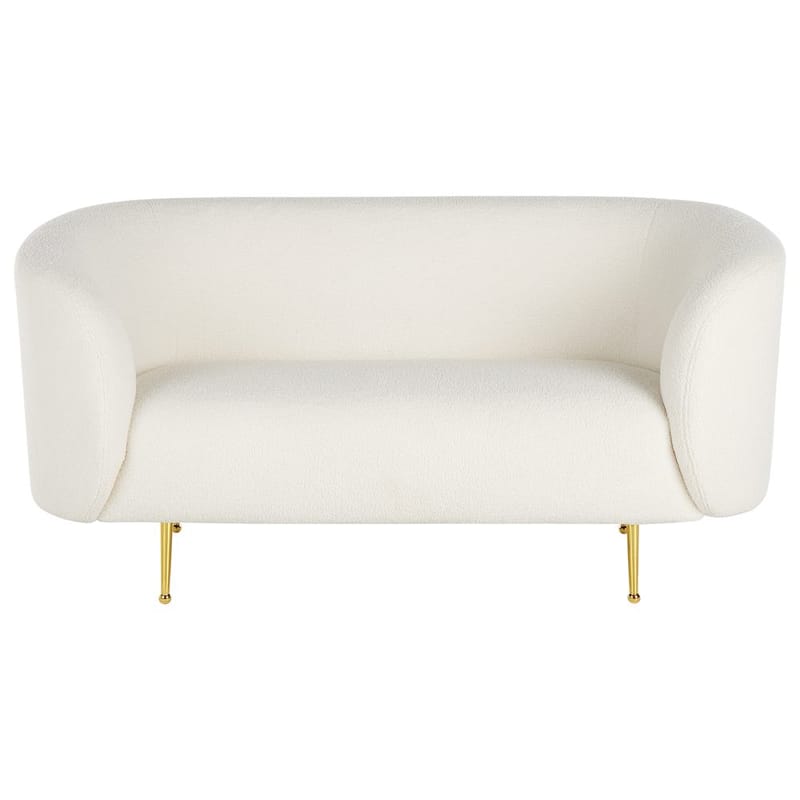 2-sits soffa Loen - Vitt, guld - Möbler - Vardagsrum - Soffor - 2-sits soffor