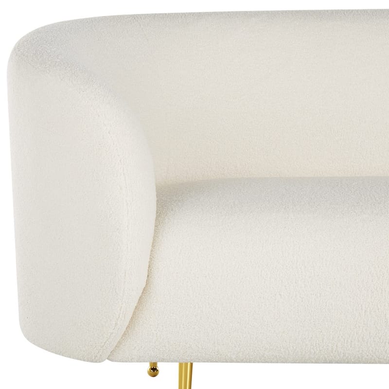 2-sits soffa Loen - Vitt, guld - Möbler - Vardagsrum - Soffor - 2-sits soffor