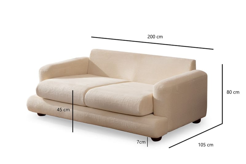 Madhan Soffa 2-sits Beige - Möbler - Vardagsrum - Soffor - 2-sits soffor
