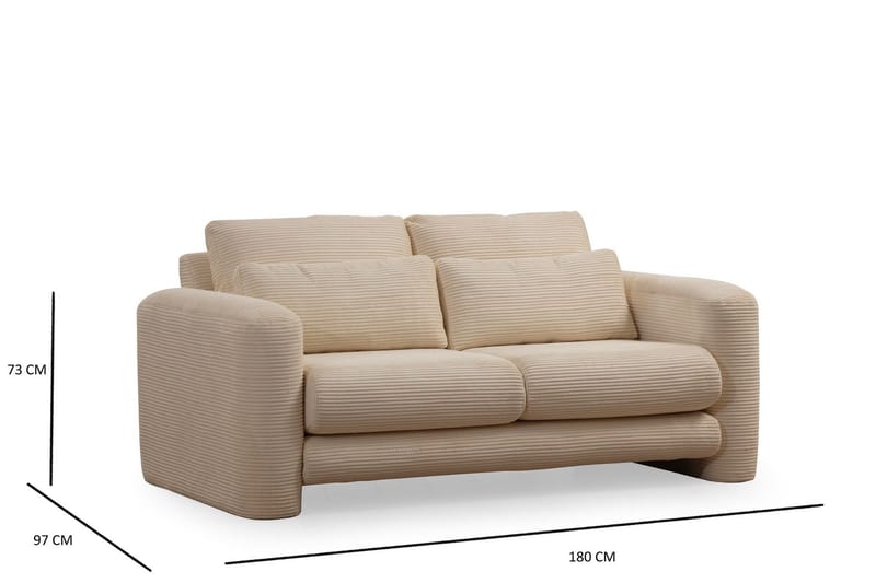 Makhan Soffa 2-sits - Beige - Möbler - Vardagsrum - Soffor - 2-sits soffor