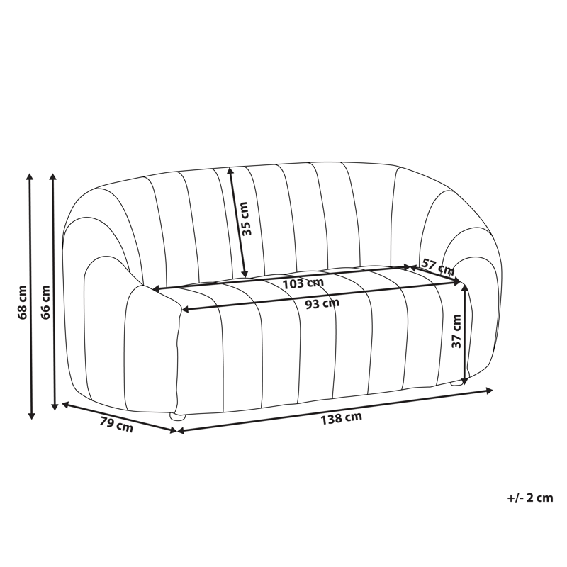 2-sits soffa Malung - Beige - Möbler - Vardagsrum - Soffor - 2-sits soffor