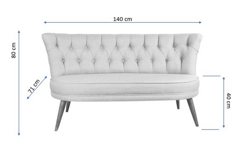 MARTINMAAS 2-Sits Soffa Grå - Möbler - Vardagsrum - Soffor - 2-sits soffor