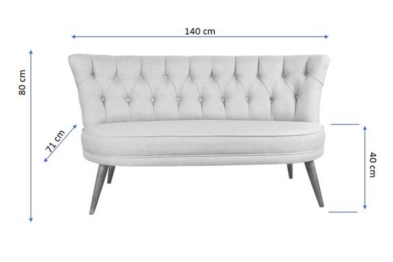 MARTINMAAS 2-Sits Soffa Gul - 2-sits soffor