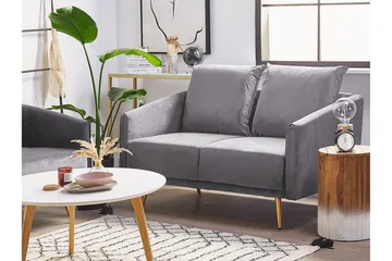 Maurana 2-sits Soffa - Sammet/Grå - Möbler - Vardagsrum - Soffor - 2-sits soffor
