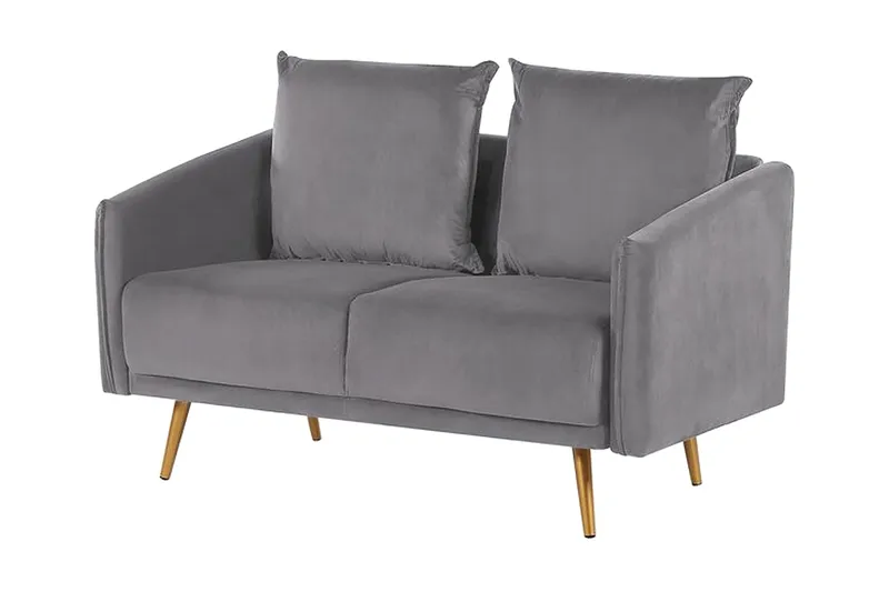 Maurana 2-sits Soffa - Sammet/Grå - Möbler - Vardagsrum - Soffor - 2-sits soffor