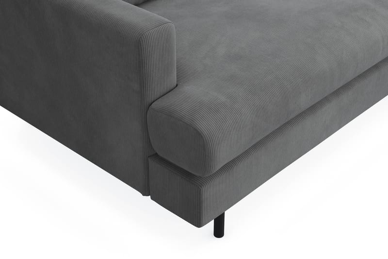 Menard Compact 3-sits Manchestersoffa - Grå - Möbler - Vardagsrum - Soffor - 3-sits soffor