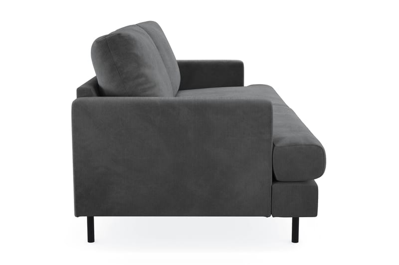 Menard Compact 3-sits Manchestersoffa - Grå - Möbler - Vardagsrum - Soffor - 3-sits soffor