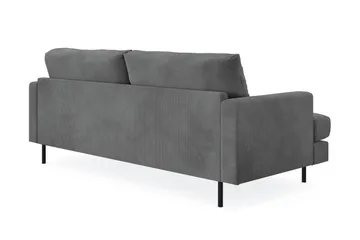 Menard Compact 3-sits Manchestersoffa - Grå - Möbler - Vardagsrum - Soffor - 3-sits soffor