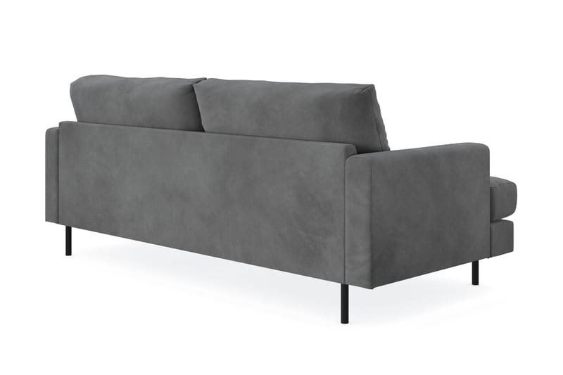 Menard Compact 3-sits Manchestersoffa - Grå - Möbler - Vardagsrum - Soffor - 3-sits soffor