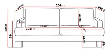 Menard Compact 3-sits Manchestersoffa - Grön - Möbler - Vardagsrum - Soffor - 3-sits soffor