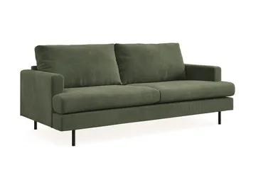 Menard Compact 3-sits Manchestersoffa - Grön - Möbler - Vardagsrum - Soffor - 3-sits soffor