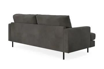 Menard Compact 3-sits Manchestersoffa - Mörkgrå - Möbler - Vardagsrum - Soffor - 3-sits soffor