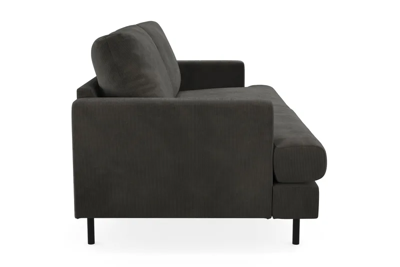 Menard Compact 3-sits Manchestersoffa - Mörkgrå - Möbler - Vardagsrum - Soffor - 3-sits soffor