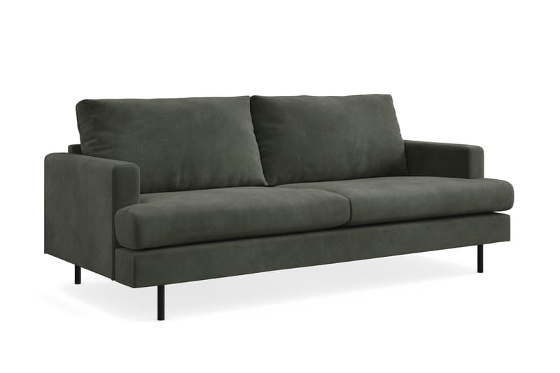 Menard Compact 3-sits Manchestersoffa - Mörkgrön - Möbler - Vardagsrum - Soffor - 3-sits soffor