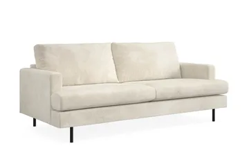 Menard Compact 3-sits Sammetssoffa - Krämvit - Möbler - Vardagsrum - Soffor - 3-sits soffor