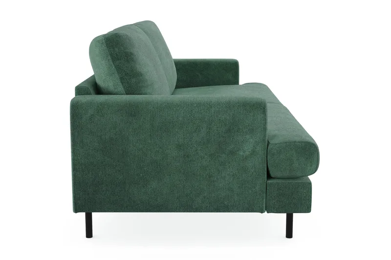 Menard Compact 3-sits Sammetssoffa - Mörkgrön - Möbler - Vardagsrum - Soffor - 3-sits soffor