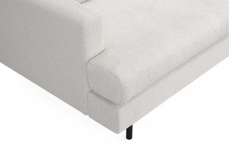 Menard Compact 3-sits Soffa i Bouclé - Vit - Möbler - Vardagsrum - Soffor - 3-sits soffor